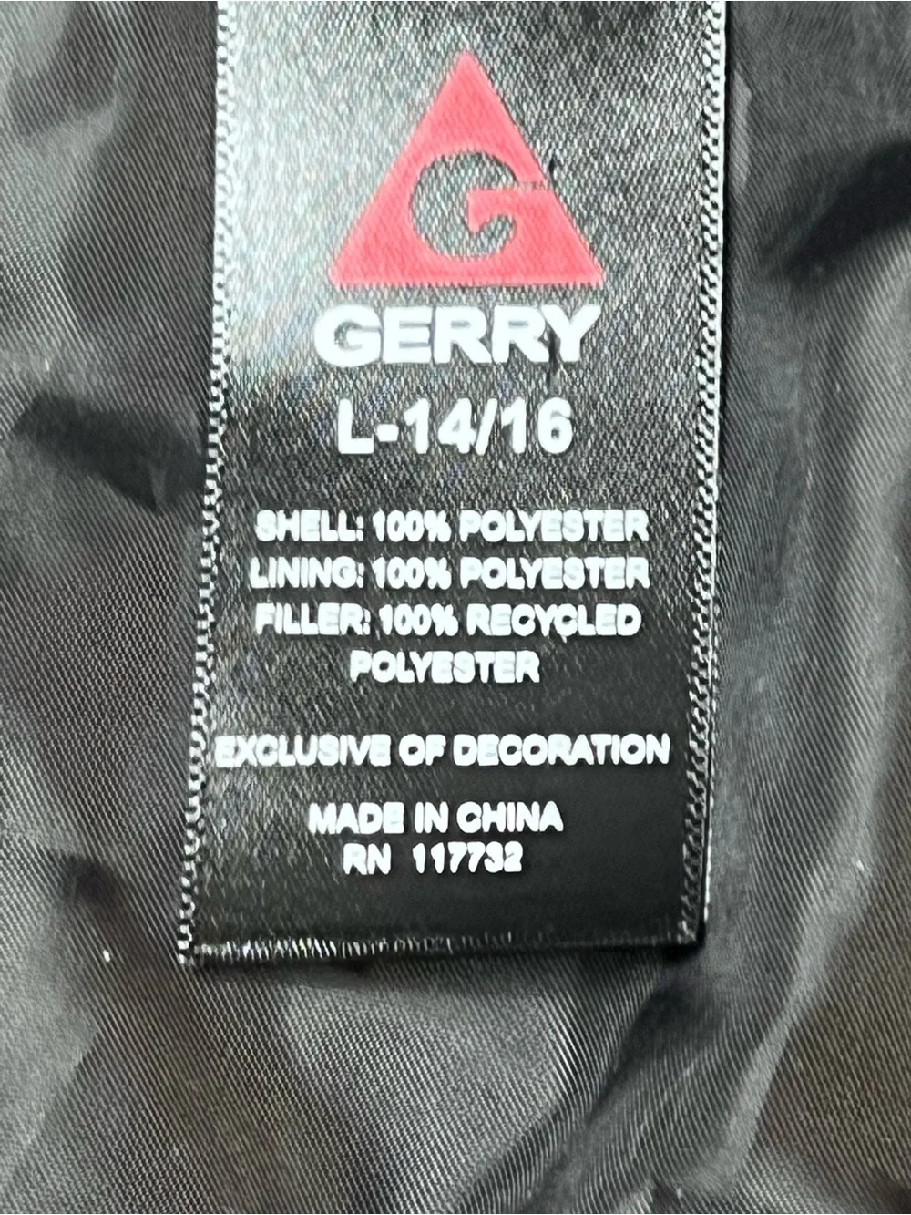 Gerry Puffer Jacket Little Boys Size Large 14-16 Gray And Black Light Jacket